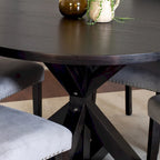 Table et chaises de salle à manger compactes avec garniture cloutée chromée pour cuisine