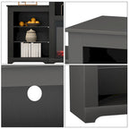 Meuble TV de 81 cm de hauteur avec cheminée, pour téléviseurs jusqu'à 80 po - Télécommande, chauffage écoénergétique, bande lumineuse de 16 couleurs