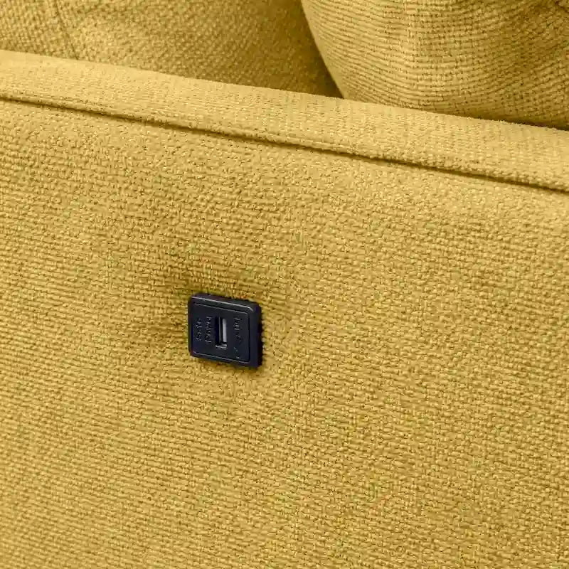 Canapé 3 places en tissu imperméable avec port de charge USB