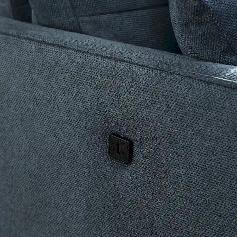 Canapé 3 places en tissu imperméable avec port de charge USB