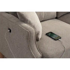 Canapé 3 places en tissu imperméable avec port de charge USB