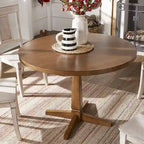 Table à manger ronde bicolore