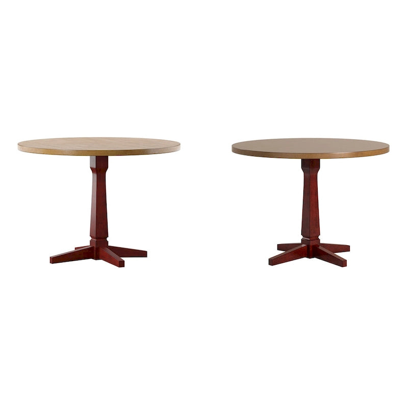 Table à manger ronde bicolore