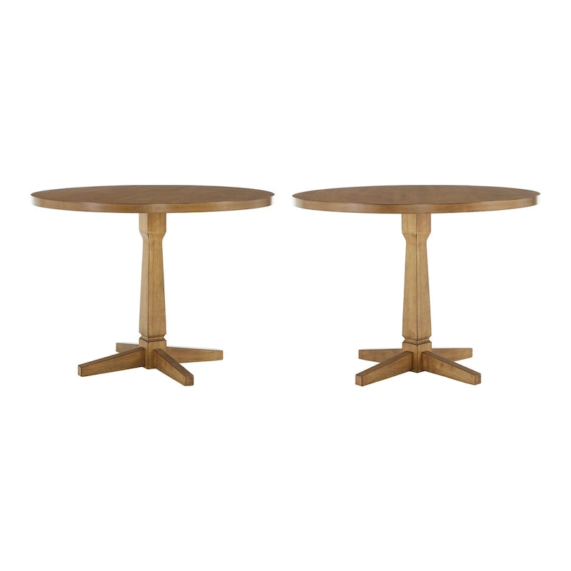 Table à manger ronde bicolore