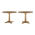 Table à manger ronde bicolore