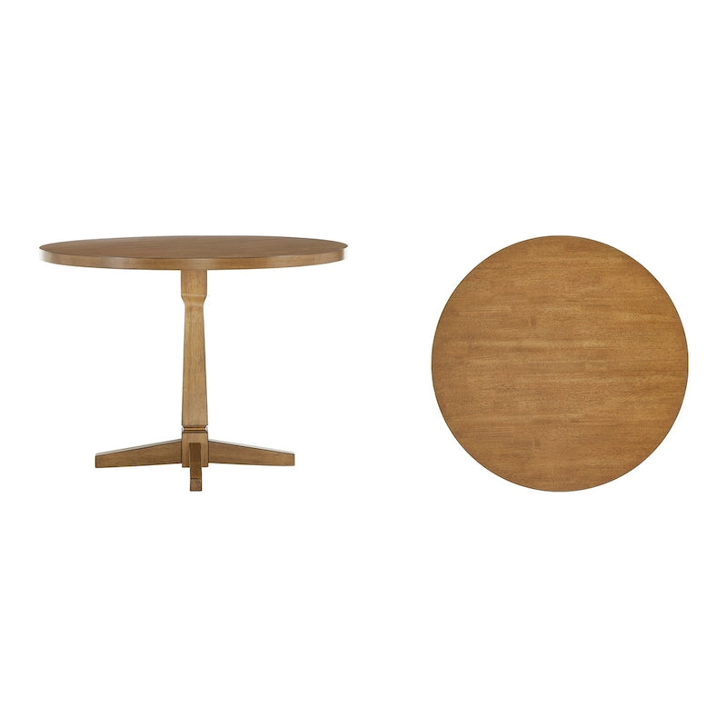 Table à manger ronde bicolore