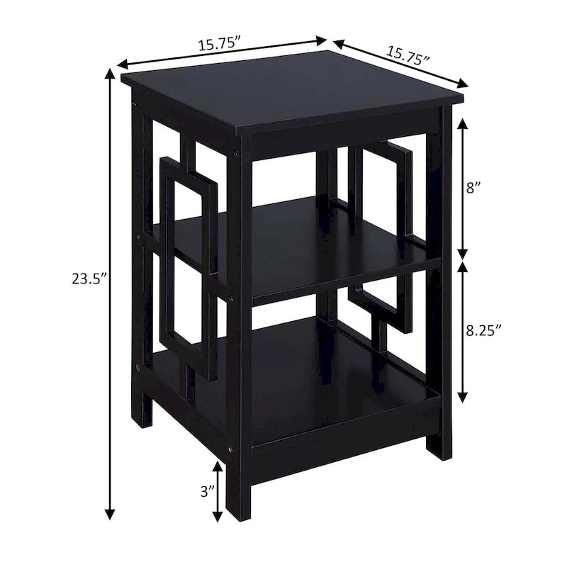 Table d'appoint avec étagères