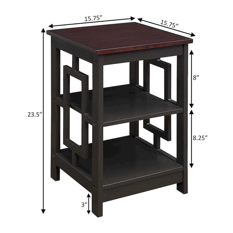 Table d'appoint avec étagères