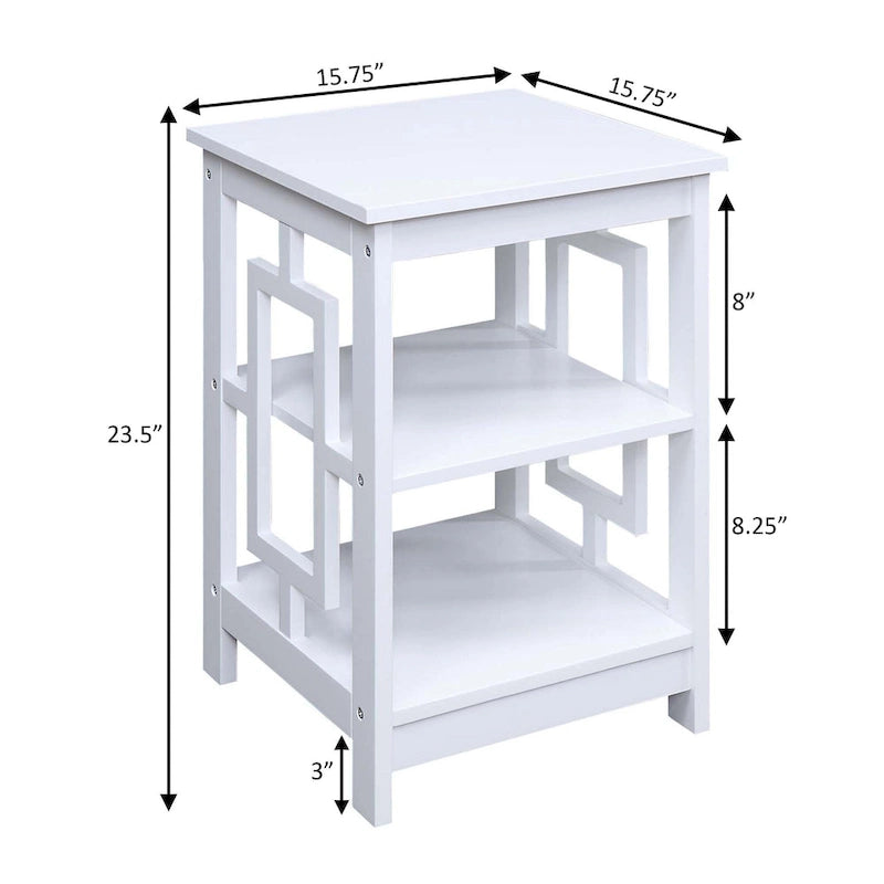Table d'appoint avec étagères