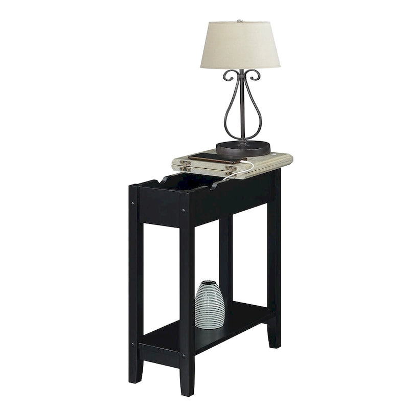 Table d'appoint relevable avec station de charge et étagère