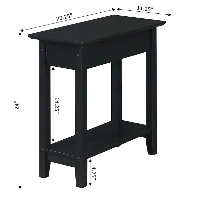 Table d'appoint relevable avec station de charge et étagère
