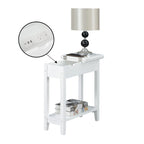 Table d'appoint relevable avec station de charge et étagère