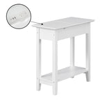 Table d'appoint relevable avec station de charge et étagère