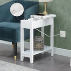 Table d'appoint relevable avec station de charge et étagère