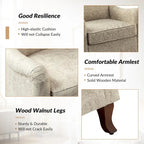 Fauteuil capitonné floral moderne avec dossier à oreilles