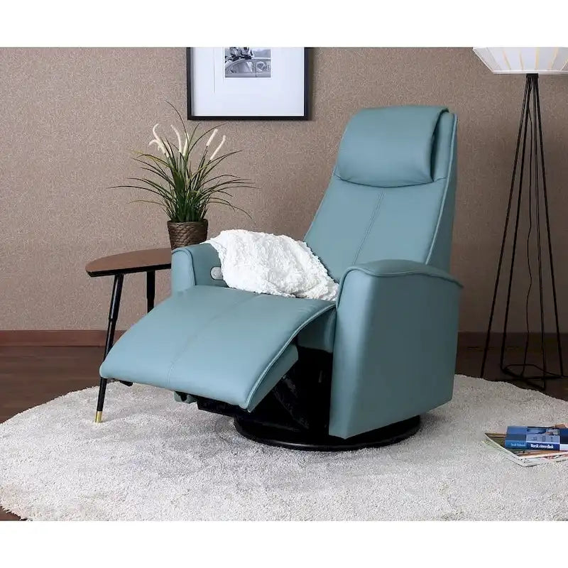 Fauteuil inclinable pivotant en cuir