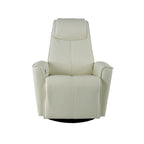 Fauteuil inclinable pivotant en cuir