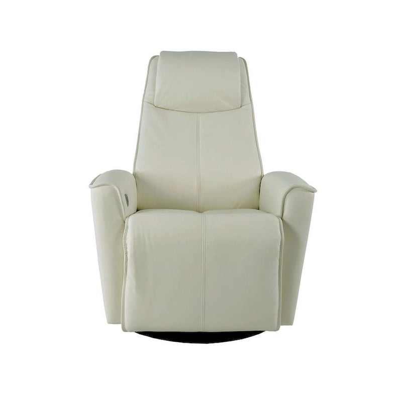 Fauteuil inclinable pivotant en cuir