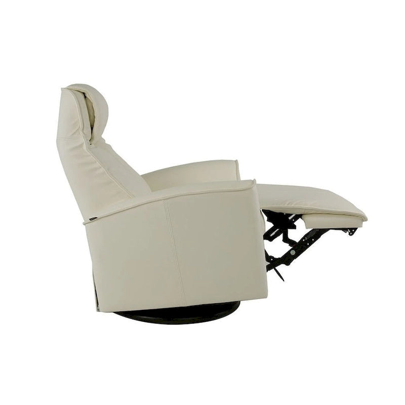 Fauteuil inclinable pivotant en cuir