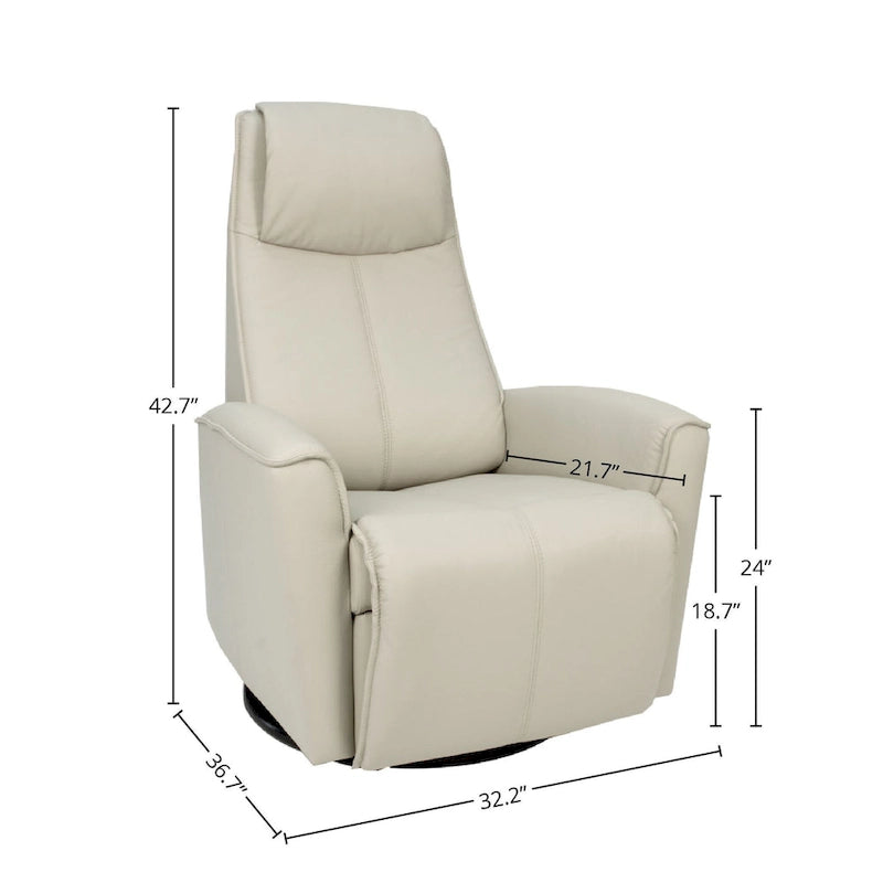 Fauteuil inclinable pivotant en cuir