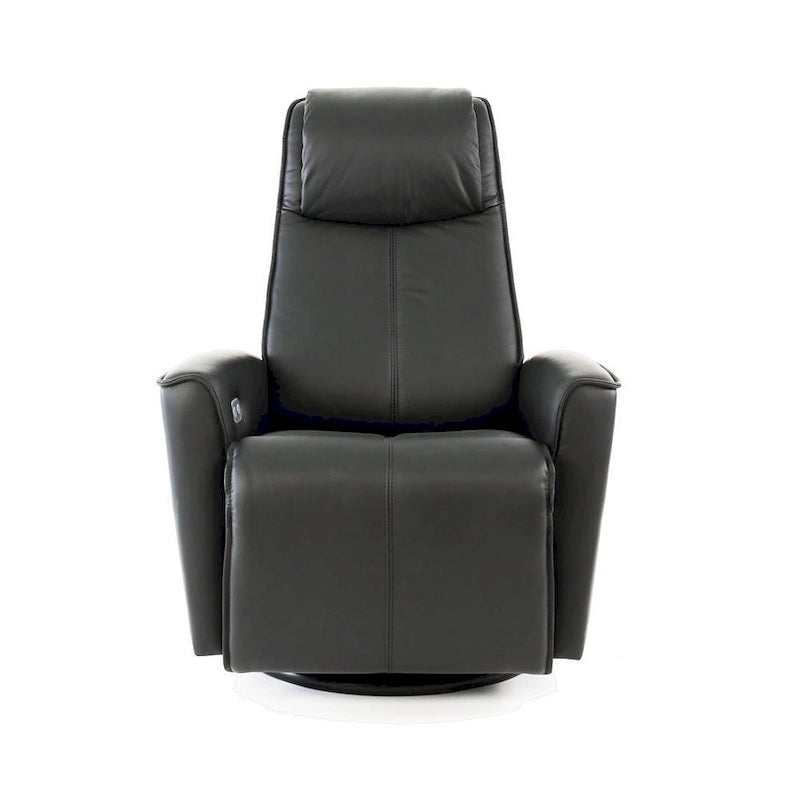 Fauteuil inclinable pivotant en cuir