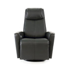 Fauteuil inclinable pivotant en cuir