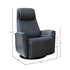 Fauteuil inclinable pivotant en cuir