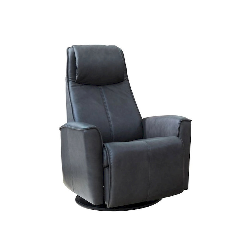 Fauteuil inclinable pivotant en cuir