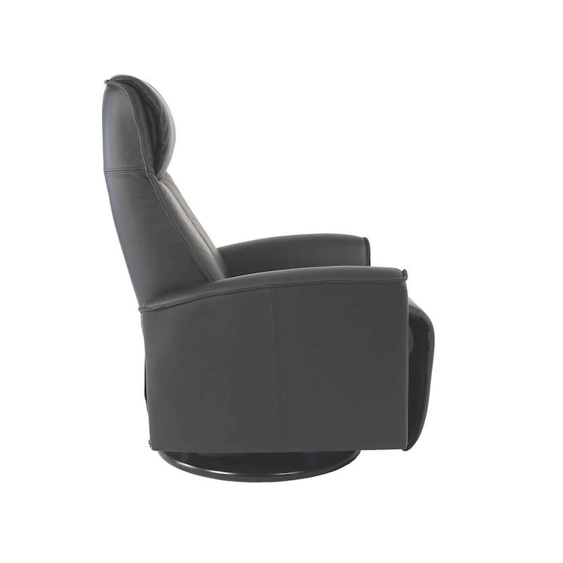 Fauteuil inclinable pivotant en cuir