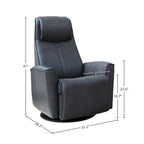 Fauteuil inclinable pivotant en cuir