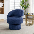Fauteuils pivotants à 360° en tissu bouclé, avec assise large et rembourrée