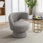 Fauteuils pivotants à 360° en tissu bouclé, avec assise large et rembourrée