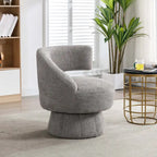 Fauteuils pivotants à 360° en tissu bouclé, avec assise large et rembourrée