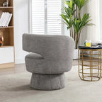 Fauteuils pivotants à 360° en tissu bouclé, avec assise large et rembourrée