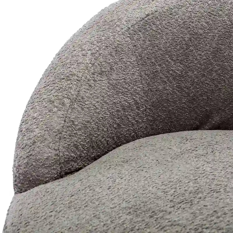 Fauteuils pivotants à 360° en tissu bouclé, avec assise large et rembourrée