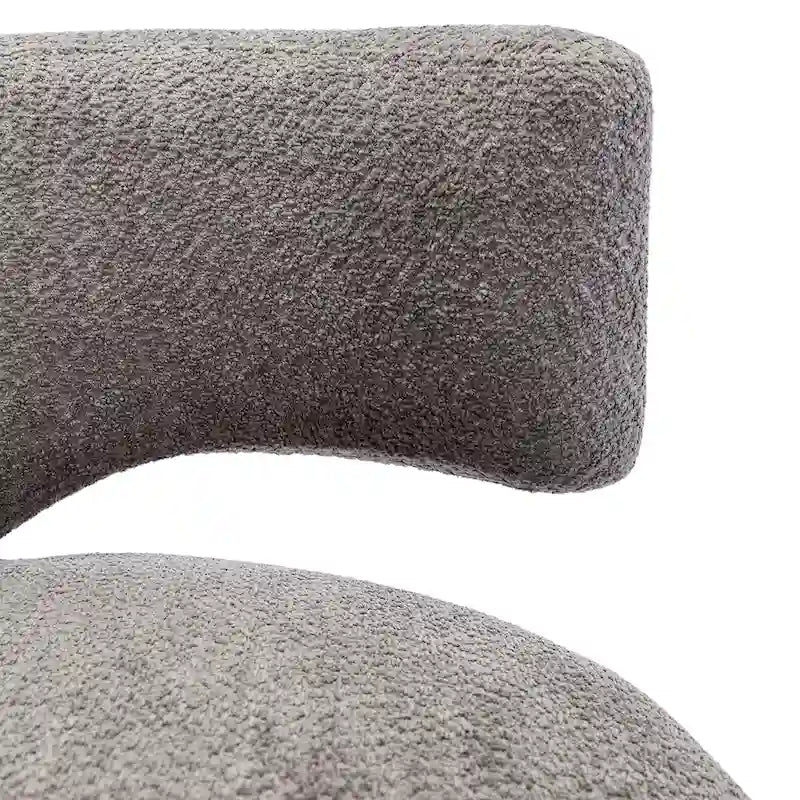 Fauteuils pivotants à 360° en tissu bouclé, avec assise large et rembourrée