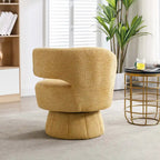 Fauteuils pivotants à 360° en tissu bouclé, avec assise large et rembourrée