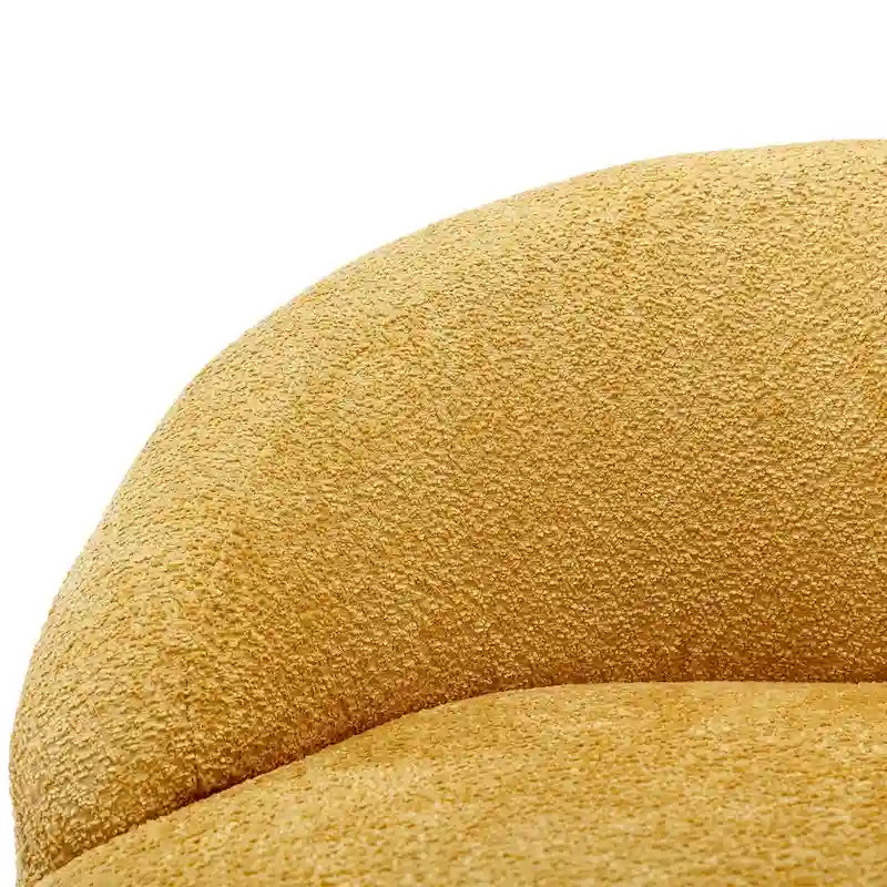 Fauteuils pivotants à 360° en tissu bouclé, avec assise large et rembourrée