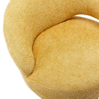 Fauteuils pivotants à 360° en tissu bouclé, avec assise large et rembourrée