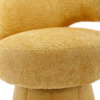 Fauteuils pivotants à 360° en tissu bouclé, avec assise large et rembourrée