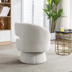 Fauteuils pivotants à 360° en tissu bouclé, avec assise large et rembourrée