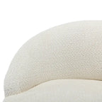 Fauteuils pivotants à 360° en tissu bouclé, avec assise large et rembourrée