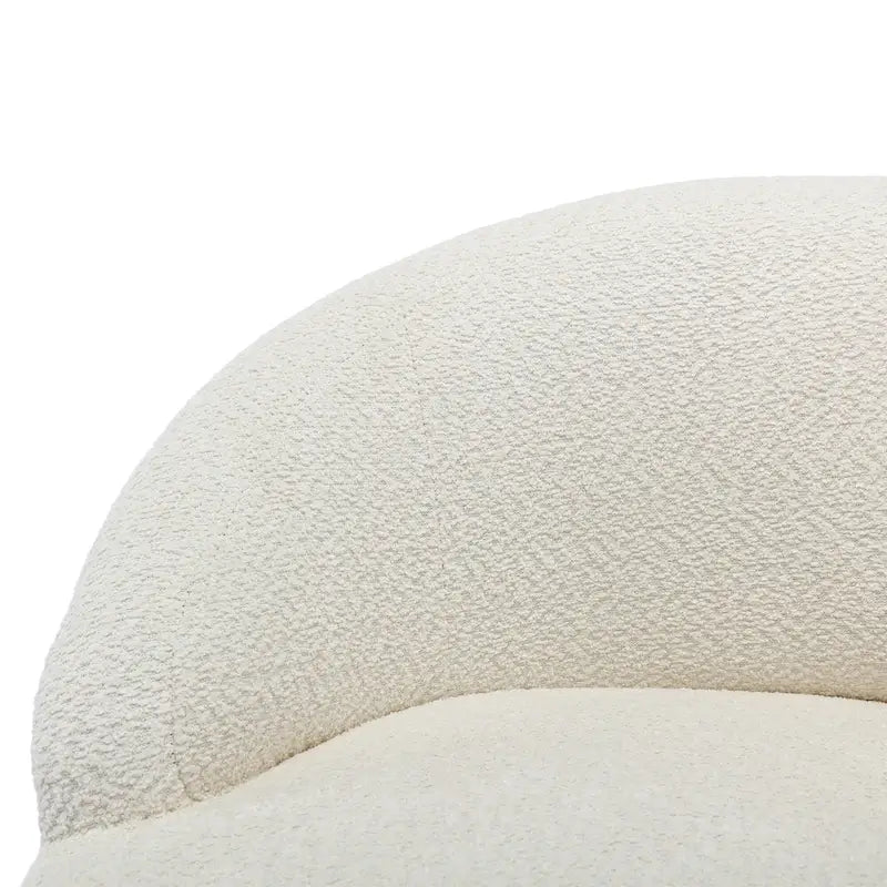 Fauteuils pivotants à 360° en tissu bouclé, avec assise large et rembourrée