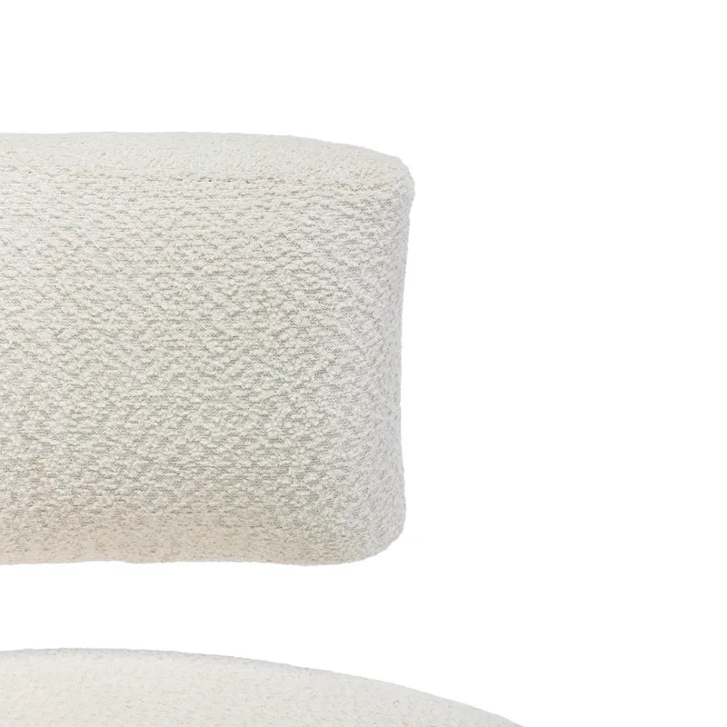 Fauteuils pivotants à 360° en tissu bouclé, avec assise large et rembourrée