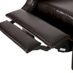 Fauteuil inclinable club en cuir reconstitué marron