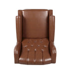 Fauteuil inclinable club en cuir reconstitué marron