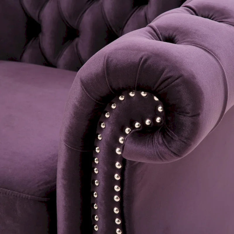 Fauteuil club Chesterfield avec capitonnage