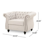 Fauteuil club Chesterfield avec capitonnage