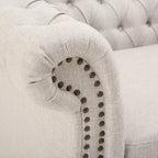 Fauteuil club Chesterfield avec capitonnage
