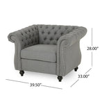 Fauteuil club Chesterfield avec capitonnage